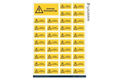 Étiquettes d’avertissement en planche A4